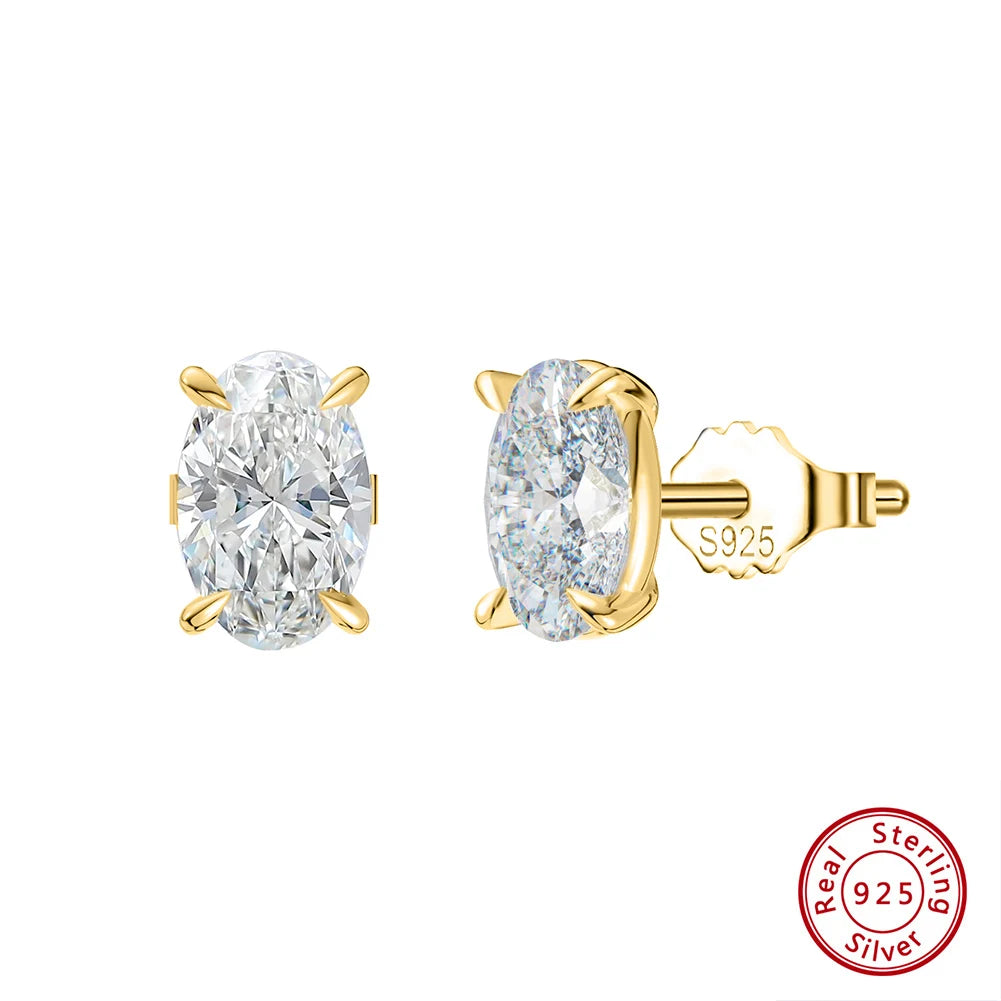 ERFARY Silver Zircon Earrings