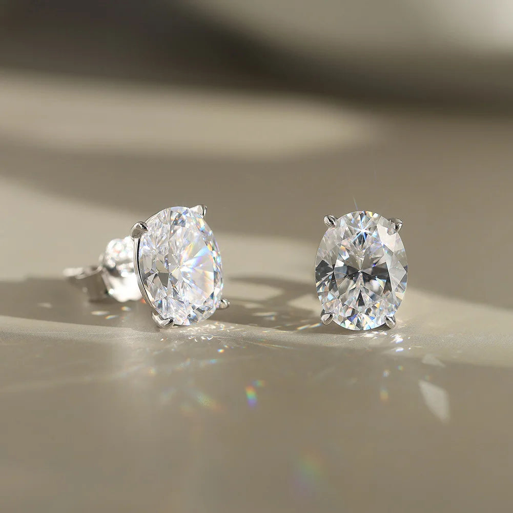 ERFARY Silver Zircon Earrings