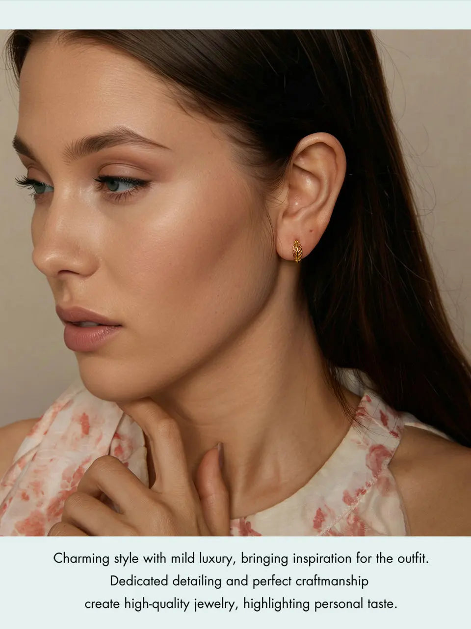 ERFARY Gold Autumn Leaf Earrings