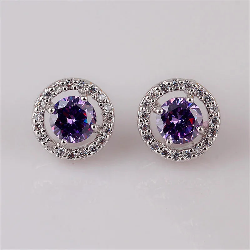 ERFARY White Zircon Earrings