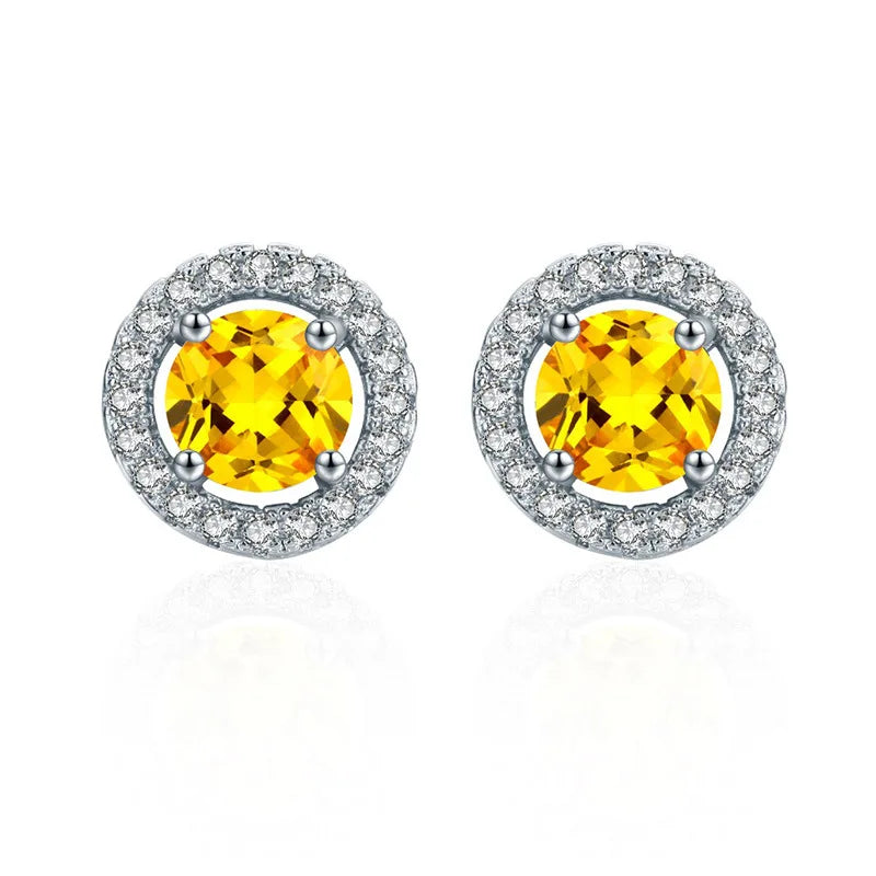 ERFARY White Zircon Earrings