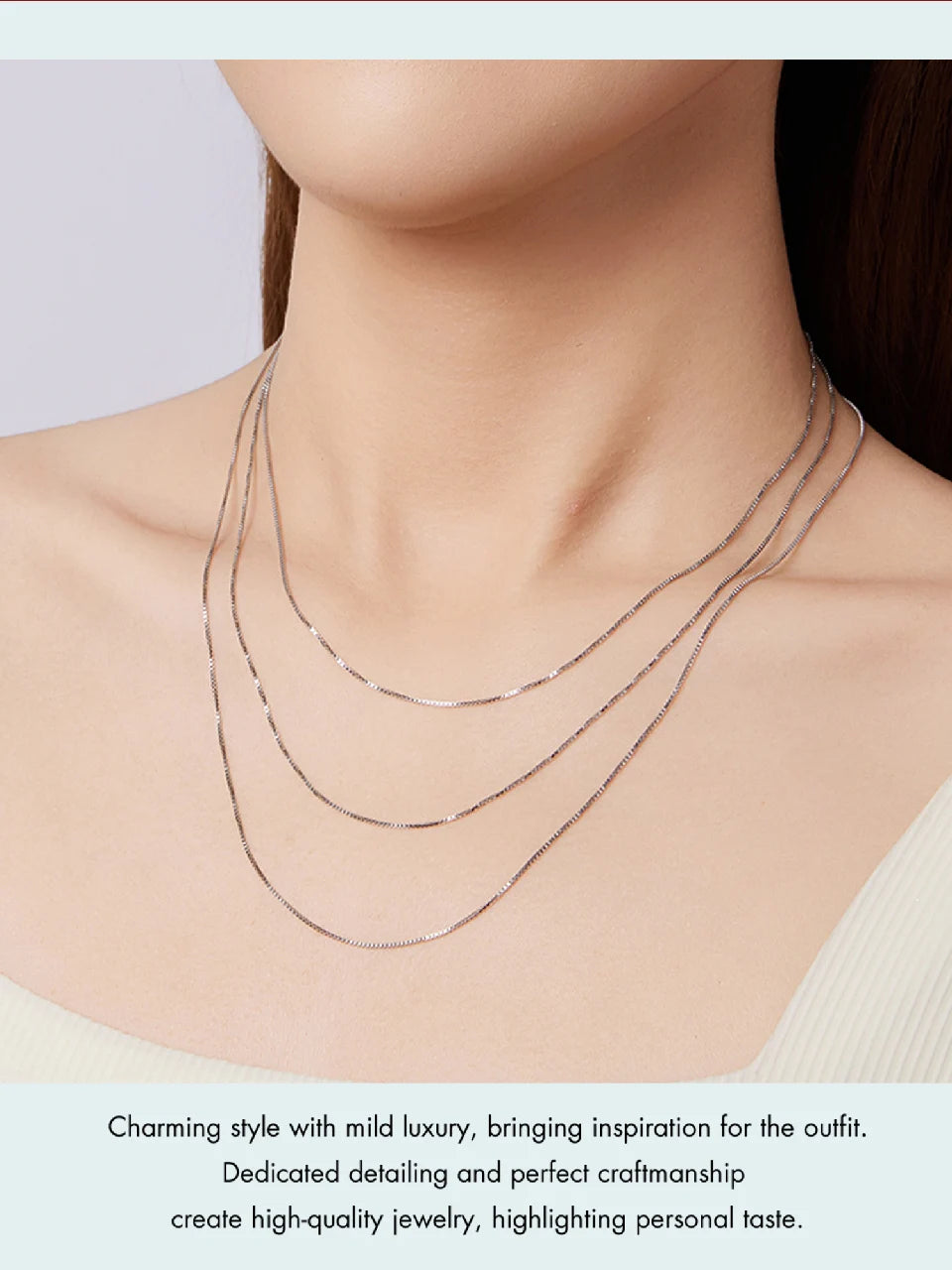 ERFARY Gold Over 925 Sterling Silver Chain Necklace