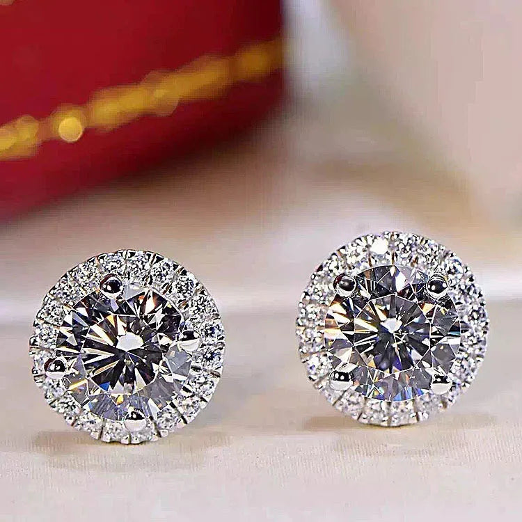 ERFARY White Zircon Earrings