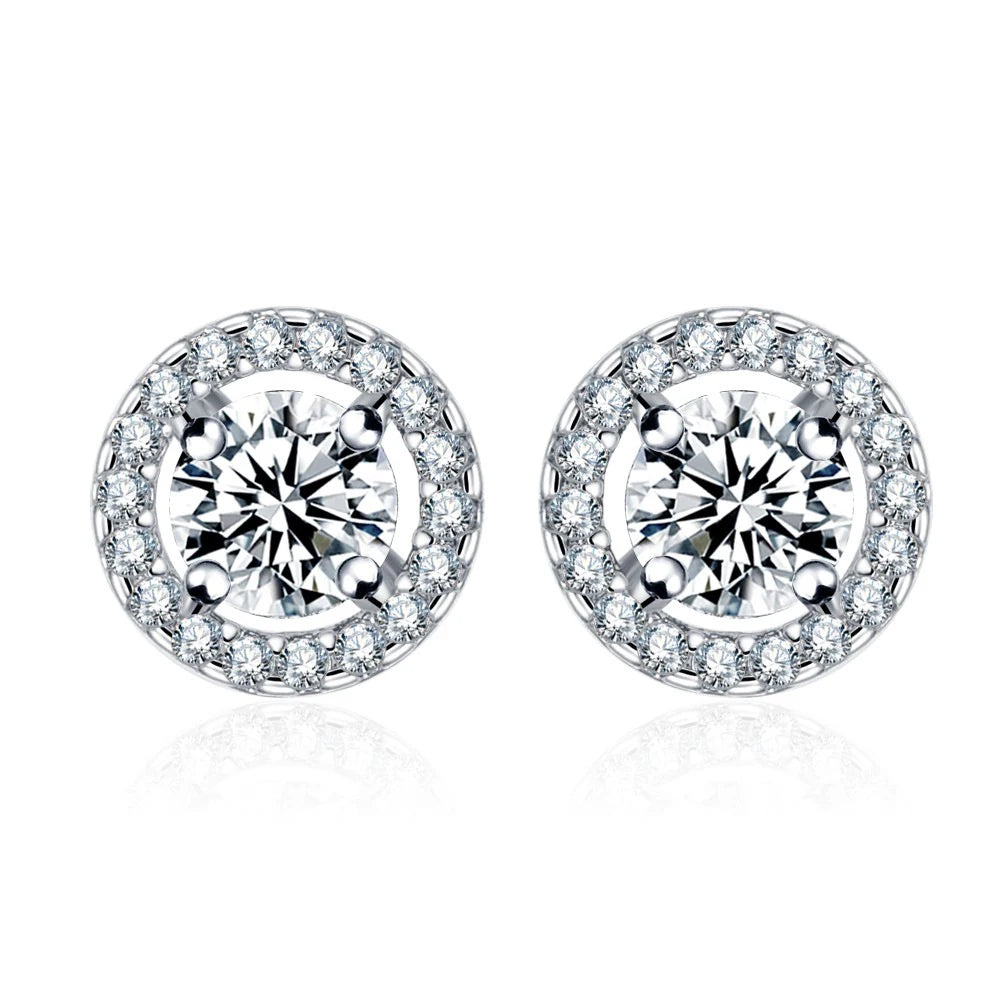 ERFARY White Zircon Earrings