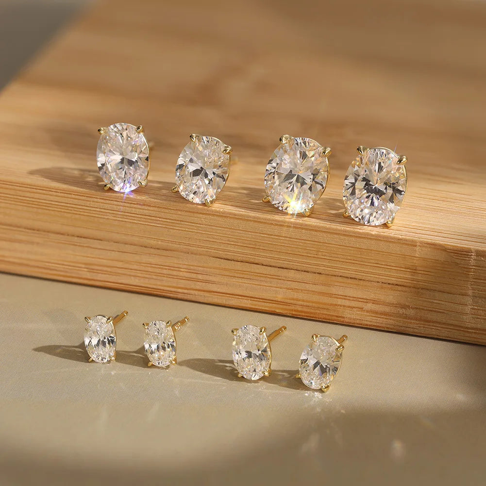 ERFARY Silver Zircon Earrings