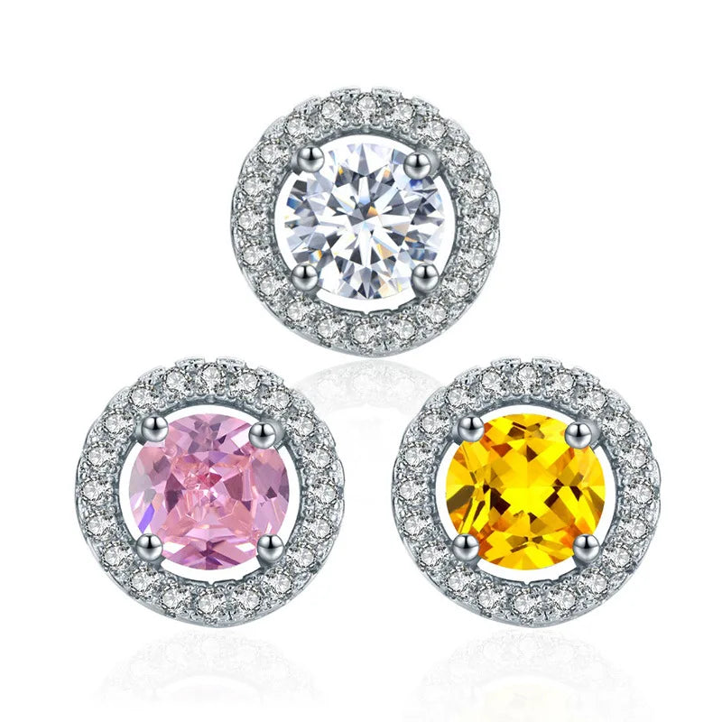 ERFARY White Zircon Earrings